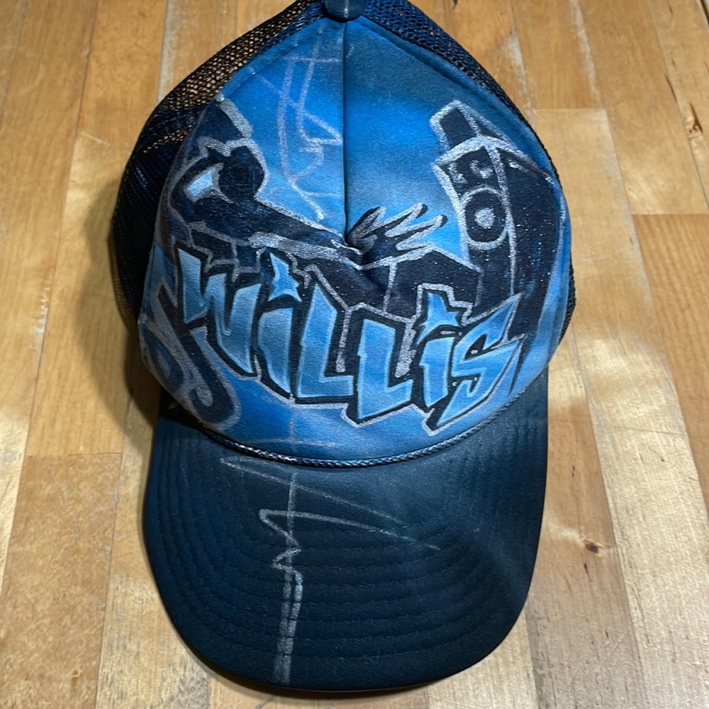 Vintage Unisex Airbrush Painted DJ Willis SnapBack Streetwear Urban Hat Cap